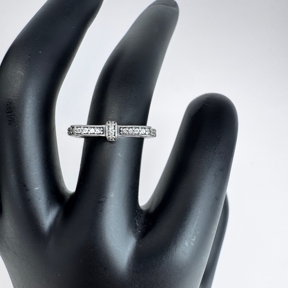 Pandora Sterling Silver Clear CZ Bow Accent Ring